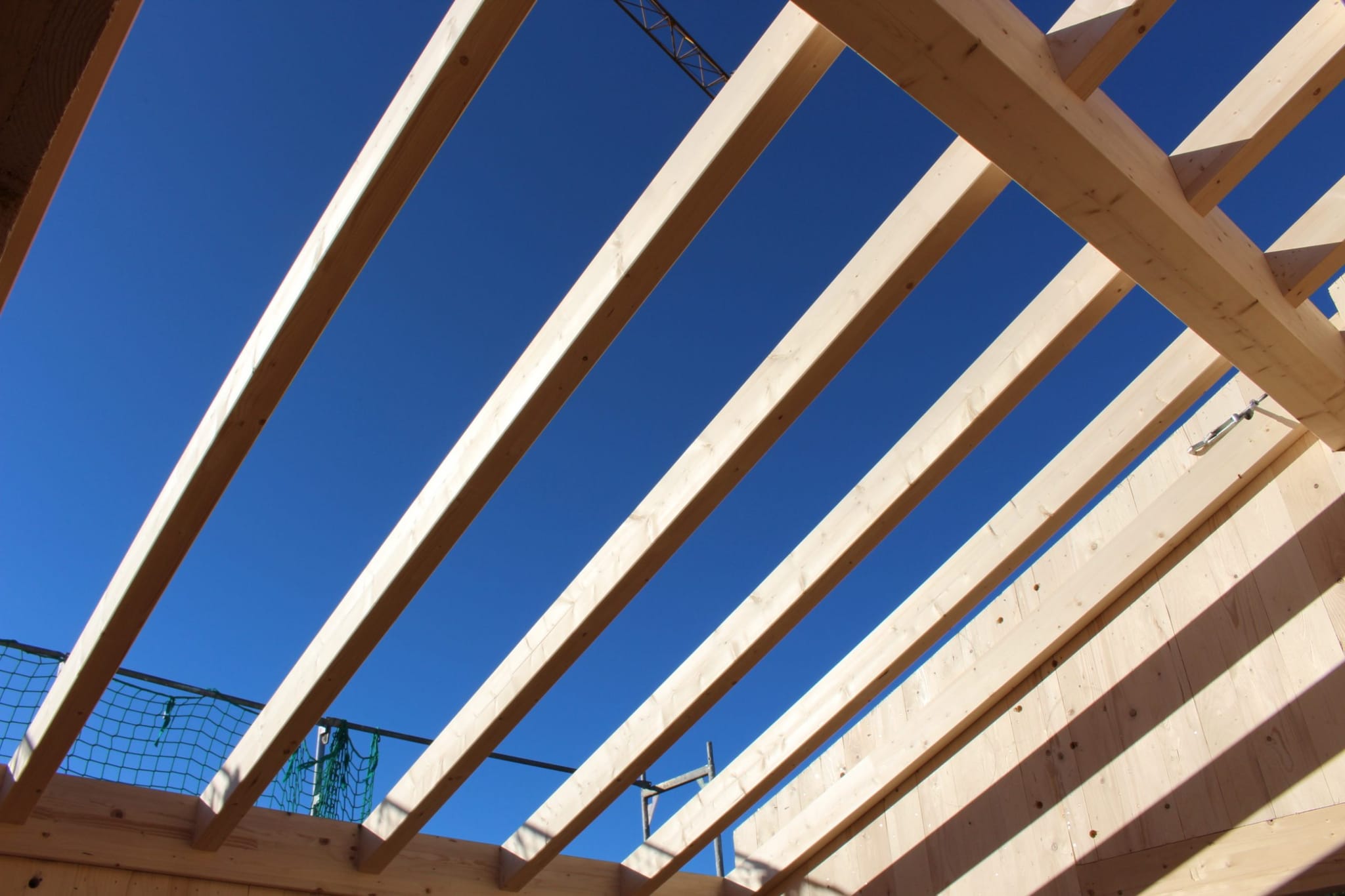 Holzbau in Augsburg von Strobel Bau, Abbund in der eigenen Werkstatt
